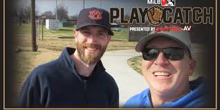 Catch partner Brett Holmes has baseball in his blood