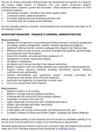 Rsm malaysia (af:0768) is a member of the rsm network and trades as rsm. Finance Assistant Job Description Malaysia Financeviewer