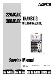 220ac Dc 300ac Dc Service Manual Transtig Manualzz Com