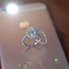 Oval Halo Engagement Ring And Wedding Band Engagement Ring Prices Oval Halo Engagement Ring Engagement Ring Cost