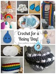 Rainy Day Crochet 10 Free Rain And Cloud Crochet Patterns Crochet Crochet Patterns Crochet Roundup