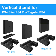 Oivo Regular Ps4 Ps4 Slim Ps4 Pro Cooler Multifunctional Vertical Cooling Stand Ps4 Controller Charger With Led Indicators Ps4 Slim Ps4 Pro Docking Station