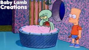 Bart Hits Squidward With A Chair Youtube