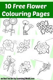 Simply save the file to your computer and print at home or at a copy shop of your choice. 10 Free Flower Colouring Pages Red Ted Art Make Crafting With Kids Easy Fun