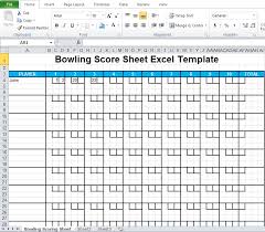 Bowling Score Sheet Excel Template Excel Tmp