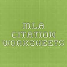 Mla Citation Worksheets Mla Citation Teaching Writing Research Skills