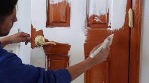 Refresh your interior doors, windows and trim with interior wood paint from homebase. How To Paint A Stained Door Peak Pro Painting Denver Colorado Youtube