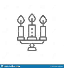 Kerzenstander Leuchter Mit Kerzen Zeichnen Ikone Vektor Abbildung Illustration Von Ikone Zeichnen 140109395