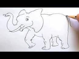 3.pada kepala gajah kita buat sebuah bidang persegi panjang sebagai belalai gajah. Cara Gampang Menggambar Gajah Youtube