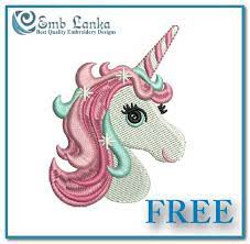 Unicorn machine embroidery design by contributor. Free Cute Unicorn Head Embroidery Design Emblanka