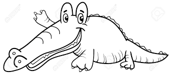 A crocodile _ (move) fast with its tail. Black And White Cartoon Illustration Of Crocodile Royalty Free Cliparts Vectors And Stock Illustration Image 71538487