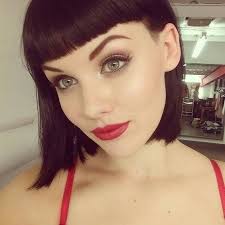 Undercut Bob With Fringe Short Hair With Bangs Short Hair Styles Thick Hair Styles