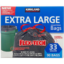 How much are costco kitchen bags. Kirkland Signature Flex Tech Extra Large Trash Bags Black 33 Gallon 90 Ct Costco