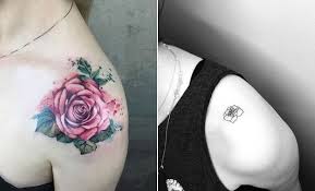 Lower back tattoos are easy to cover up as well, which is great for those who aren't allowed to have tattoos at work. 21 Rose Shoulder Tattoo Ideas For Women Stayglam