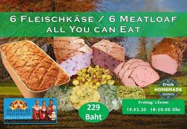 Dazu kommt noch spinat, radieschen und tomaten. Fleischkase Meatloaf All You Can Eat Bramburi Restaurant Bang Phra 19 February 2021