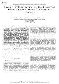You could also be asked to provide solutions, evaluate a problem, compare and contrast different ideas or challenge an idea. Pdf Student S Problem In Writing Results And Discussion Section Of Research Articles For International Journals