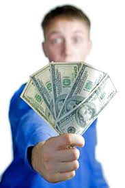 Man hold $500 stock photo. Image of paper, cash, businessman