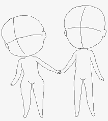 Chibi couple drawing at paintingvalley com explore collection of. Chibi Couple Base Line Art Png Image Transparent Png Free Download On Seekpng