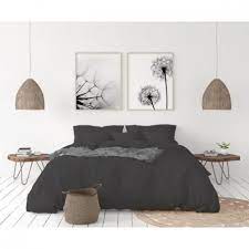 Le drap housse 140x200 est disponible en 3 versions de tissu : Parure 100 Lin 220x300 Cm 1 Drap Housse 140 X 190 Cm Gris Anthracite