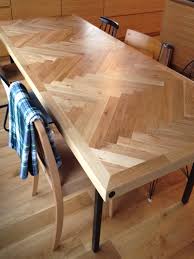 Herringbone Oak Table Special Order House Of Nakano Kitchen Table Oak Slab Dining Tables Wood Dinner Table