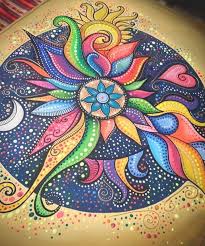 Oh This Work Of Artwork This Mandala With These Shade Choices Is Beautiful Dot Art Painting Mandala Wall Art Mandala Rock Art