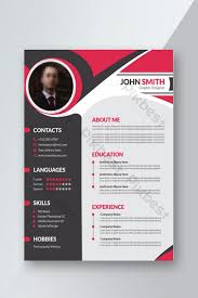 ¡descarga ya tu curriculum vitae funcional! Plantilla De Curriculum Vitae Moderno Diseno De Cv Unico Plantilla Ai Descarga Gratuita Pikbest
