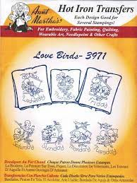 Sale Love Birds Dow Aunt Martha S Embroidery Transfer Etsy Embroidery Transfers Embroidery Embroidery Supplies