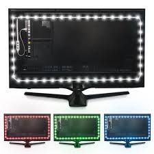 Luminoodle Color Bias Lighting 15 Color Led Tv Backlight With Remote Usb Light Strip Kit For Home Theater Ambient Lighting Large 30 40 Tv Walmart Com Walmart Com