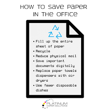 6 Ways To Use Less Paper In The Office | Platinum Copier Solutions