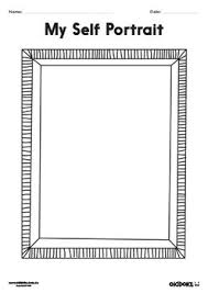 Self Portrait Frames Worksheets Kindergarten Self Portraits Self Portrait Kids Portrait Frame