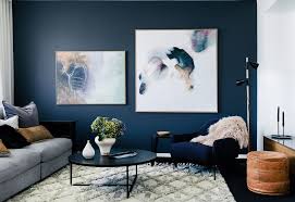 Understated Warmth Adore Home Magazine Blue Walls Living Room Blue Living Room Feature Wall Living Room