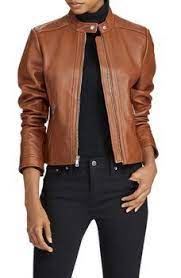 Ralph Lauren Front Zip Lambskin Leather Jacket Lambskin Leather Jacket Leather Jacket Jackets