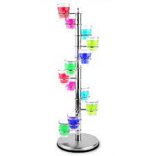 Spiral Shot Glass Holder With Glasses