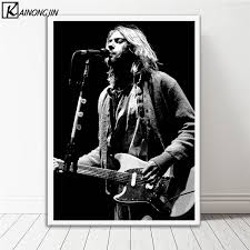 Cobain was inducted into the rock. Nirvana Kurt Cobain Rock Music Poster Print T202 A4 A3 A2 A1 A0 Kunstplakate Com Antiquitaten Kunst