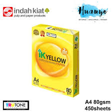 We offer cheapest online a4 paper promotion. Ik Yellow A4 White Paper 80gsm 450 Sheets Ream