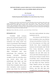 Proposal penelitian dibuat untuk mengusulkan penelitian skripsi atau proyek pendanaan. Pdf Metode Pembelajaran Mind Map Untuk Meningkatkan Prestasi Belajar Anak Didik Sekolah Dasar