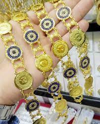 22 Ayar Altin Kaplama Ata Ceyrekli Bayan Bileklik Charm Bracelet Jewelry Gold