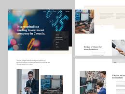 Intercapital Lander Corporate Website Design Business Advertising Design Web Layout Design