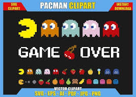 The Files Can Be Resized As Big Or As Small As You Want Without Losing The Quality The Product Package Includes 2 Svg Clip Art Logo Silhouette Pacman