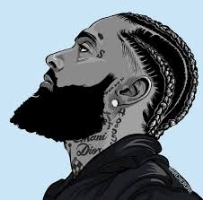 Black And White Face Drawing Cartoon Pin By Leka Havili On Nipsey Tha Great Hussle Rapper Art Black Love Art Tupac Art