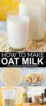 Oat Milk Recipe How To Make Oat Milk Milk Recipes Oat Milk Recipe Nut Milk Recipe