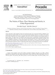 Act means an act of parliament; Pdf The Notion Of Place Place Meaning And Identity In Urban Regeneration