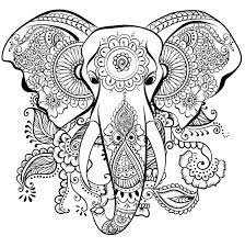 Naive baby elephant coloring page is a great treatment method. Mandala Coloring Page Elephant Novocom Top
