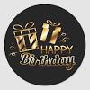 Happy birthday cake topper printable round. 3