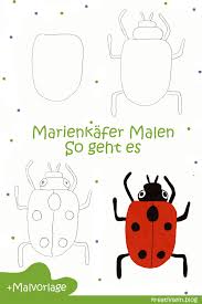 Marienkafer Malen Und Ausmalen Fur Gluckskinder Kreativsein Blog Ausmalen Kunst Fur Grundschuler Malen