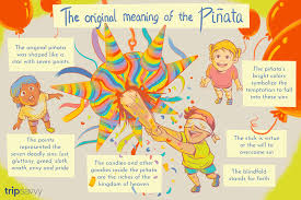 Definition Meaning And History Of The Pinata What does he rides in mexico children break open a star shaped one of these as a part of their celebration. definition meaning and history of the