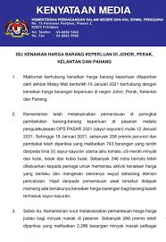 Tak puas hati dengan kenaikan harga barang? Official Portal Kpdnhep Isu Kenaikan Harga Barang Keperluan Di Johor Perak Kelantan Dan Pahang