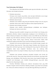 Model kebutuhan berbasis motivasi mcclelland. Doc Teori Kebutuhan Mc Clelland Puji Raharjanti Academia Edu