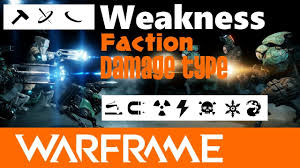 Warframe Elemental And Physical Damage Weakness Per Faction