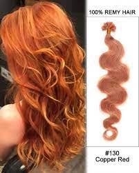 Wholesale 18 24 130 Copper Red Body Wave 100 Remy Hair Human Nail Tip U Tip Hair Extensions Red Hair Extensions I Tip Hair Extensions Long Hair Styles